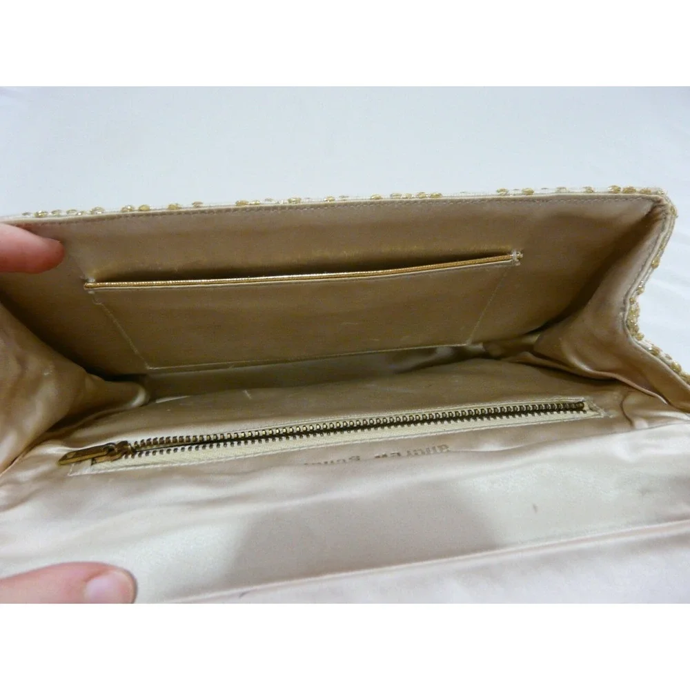 VTG Andrew Geller Evening Bag Gold Sparkly Clutch Handbag‎ Bling Dressy Formal